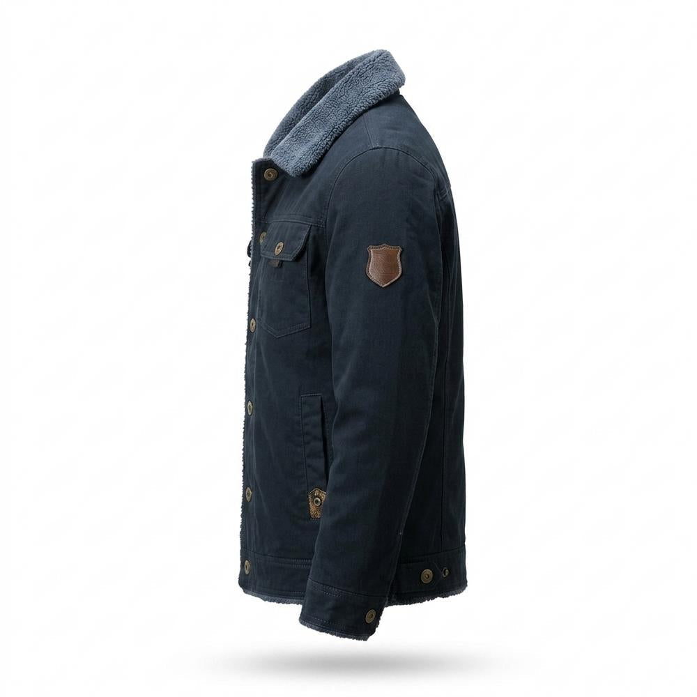 Mens Outlet House - Lalom | Sherpa-Lined Button-Front Jacket Men