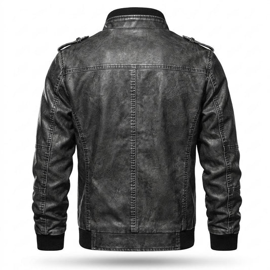 Mens Outlet House - Kator | Washed Lined Leather Jacket Men