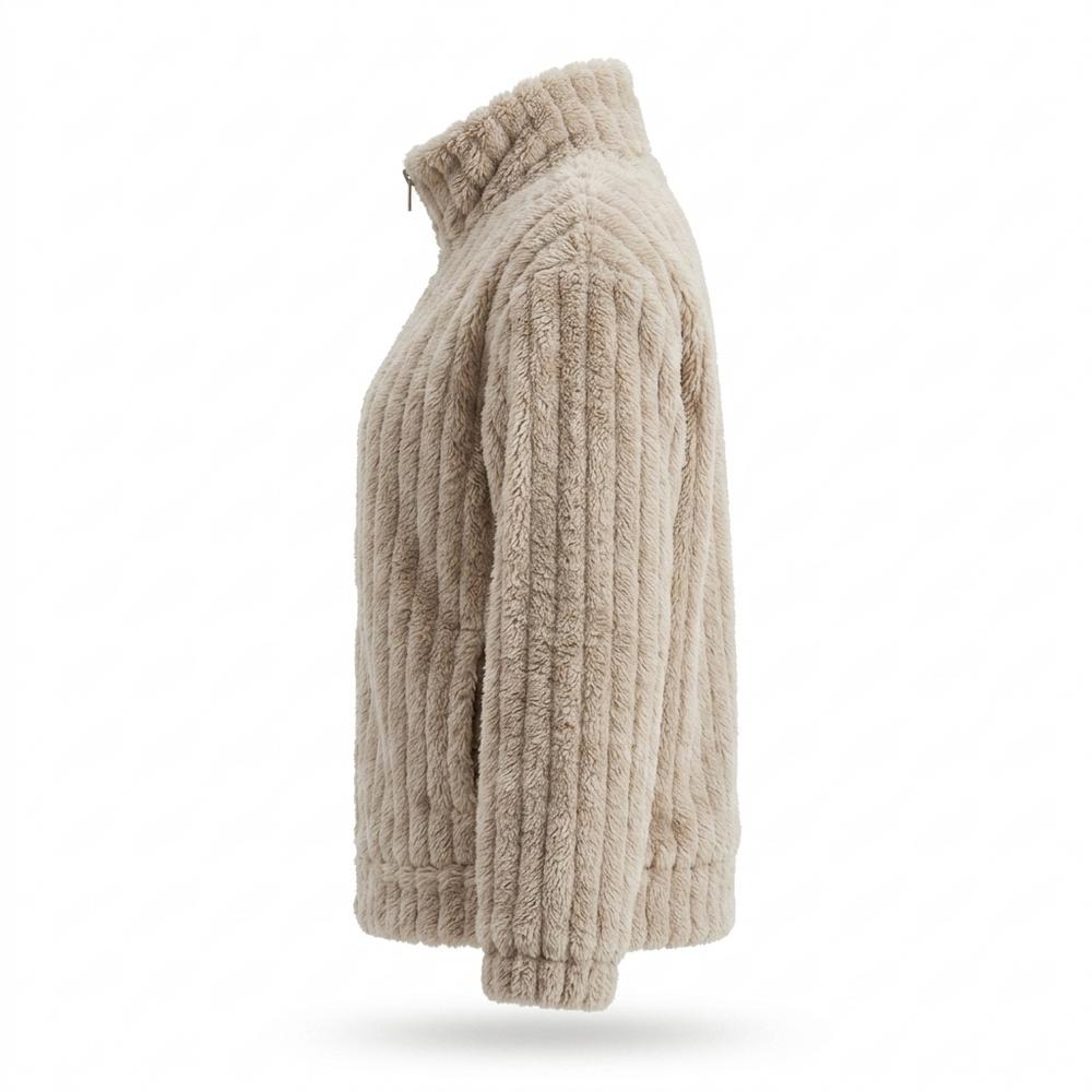 Mens Outlet House - Dafut | Ribbed Plush Jacket Women