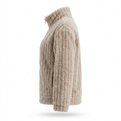 Mens Outlet House - Dafut | Ribbed Plush Jacket Women