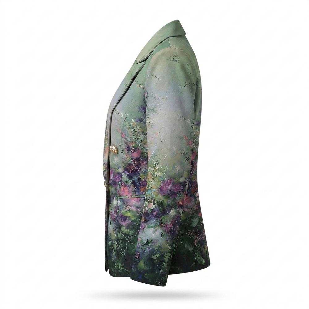 Mens Outlet House - Daded | Floral Print Notched Lapel Blazer Women