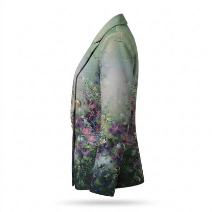 Mens Outlet House - Daded | Floral Print Notched Lapel Blazer Women