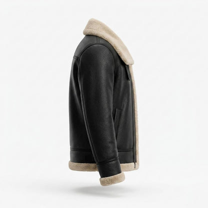 Mens Outlet House - Elken | Shearling-Lined Grained Leather Jacket Men