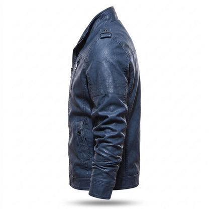 Mens Outlet House - Yovel | Lined Zippered Leather Jacket Men