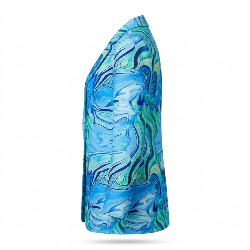 Mens Outlet House - Eedak | Marbled Print Single-Breasted Blazer Women