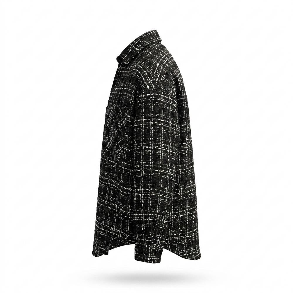 Mens Outlet House - Alrel | Textured Plaid Shirt Unisex