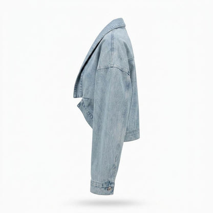 Mens Outlet House - Tirev | Cropped Paneled Denim Jacket Women