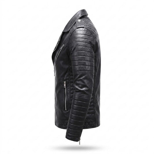 Mens Outlet House - Lonor | Quilted Lined Leather Jacket Men
