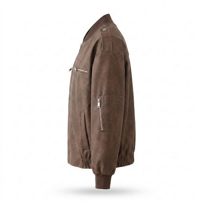 Mens Outlet House - Niken | Zip-Up Suede-Effect Jacket Unisex