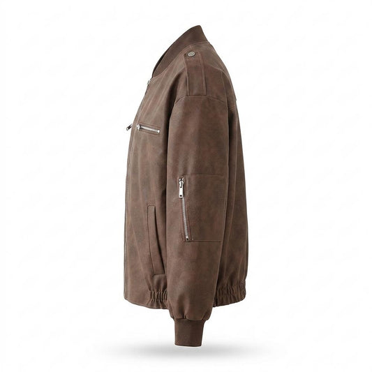 Mens Outlet House - Niken | Zip-Up Suede-Effect Jacket Unisex