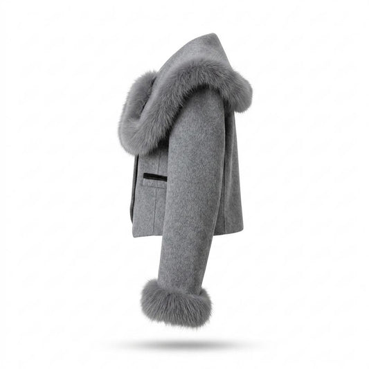 Mens Outlet House - Zaren | Cropped Fur-Trimmed Jacket Women