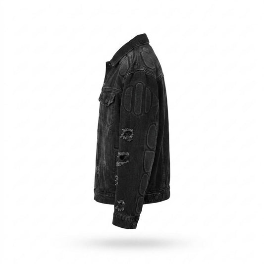 Mens Outlet House - Arlan | Distressed Padded Denim Jacket Unisex