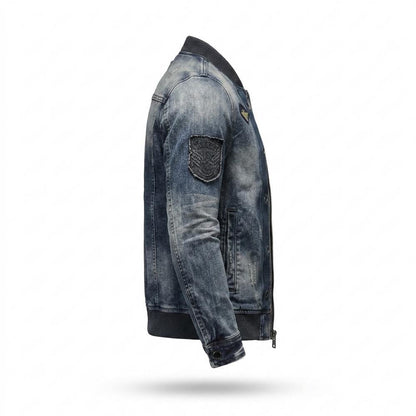 Mens Outlet House - Mivan | Washed Patched Denim Jacket Men
