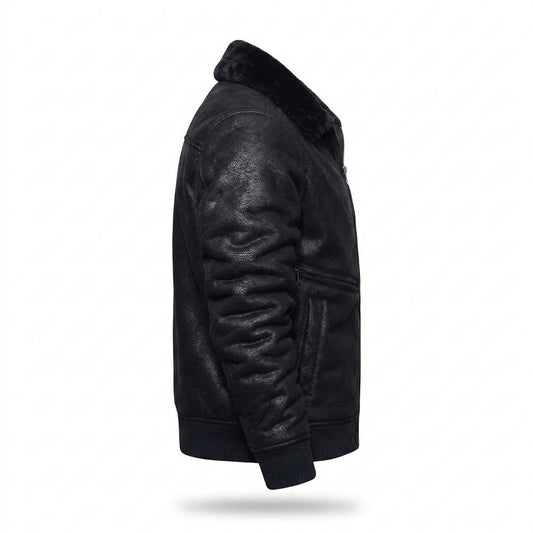 Mens Outlet House - Davar | Lined Zip-Up Leather Jacket Men