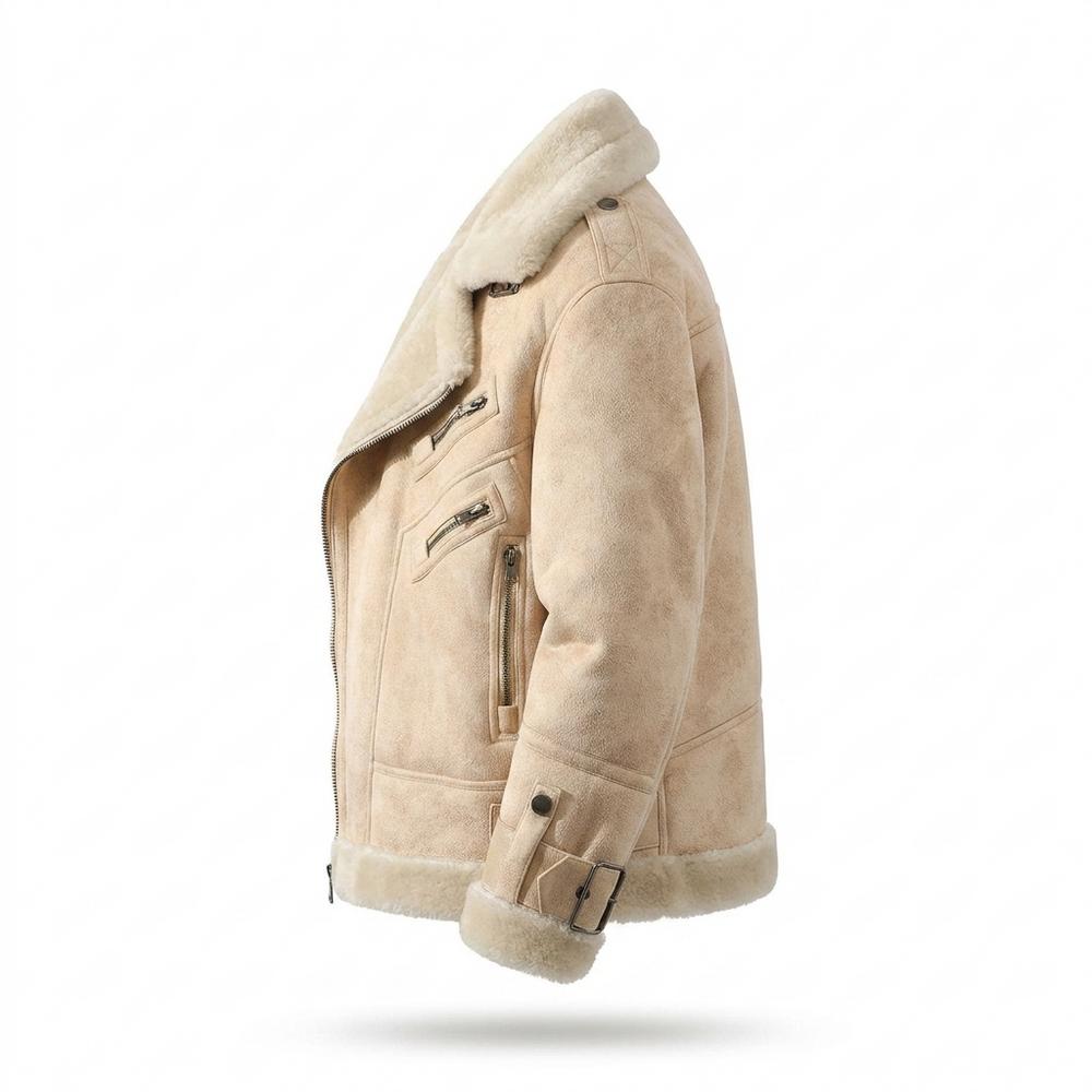 Mens Outlet House - Viven | Fleece-Lined Asymmetrical Jacket Men