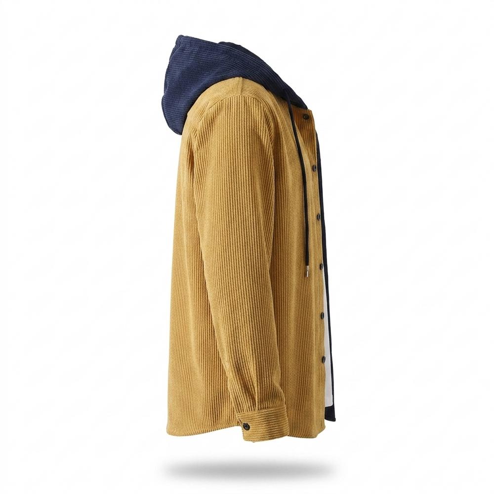 Mens Outlet House - Elser | Color-Block Hooded Shirt Men