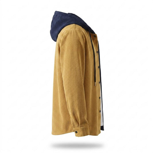 Mens Outlet House - Elser | Color-Block Hooded Shirt Men