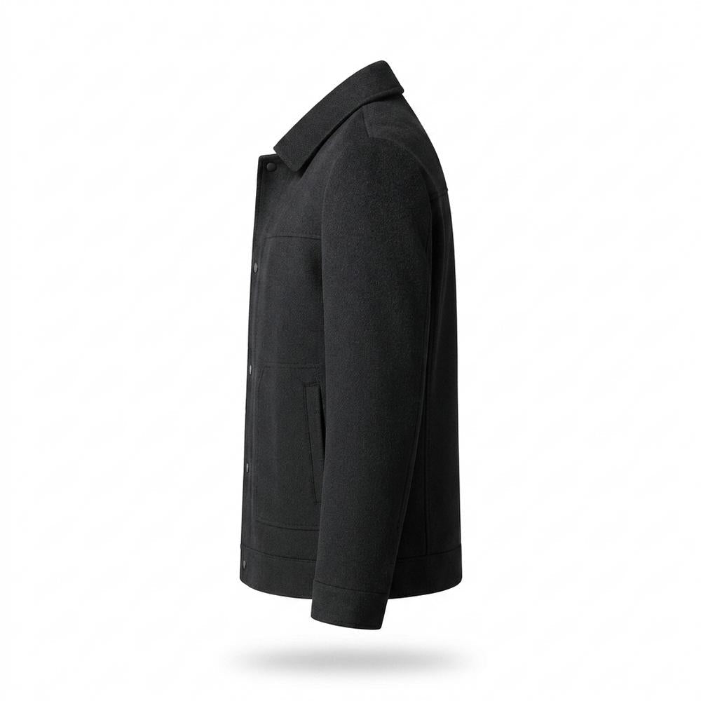 Mens Outlet House - Ledan | Wool Button-Front Jacket Men