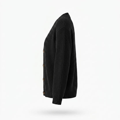 Mens Outlet House - Mowan | Rib-Knit V-Neck Knit Cardigan Women
