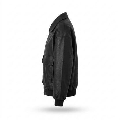 Mens Outlet House - Sedan | Oversized Zip-Up Leather Jacket Unisex