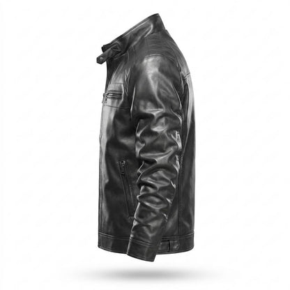 Mens Outlet House - Mamir | Quilted Lined Leather Jacket Men