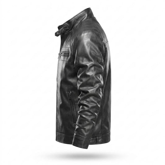 Mens Outlet House - Mamir | Quilted Lined Leather Jacket Men