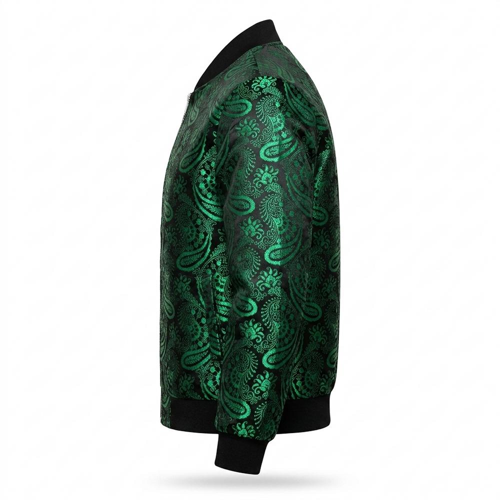 Mens Outlet House - Yosel | Paisley Patterned Zip-Up Jacket Men