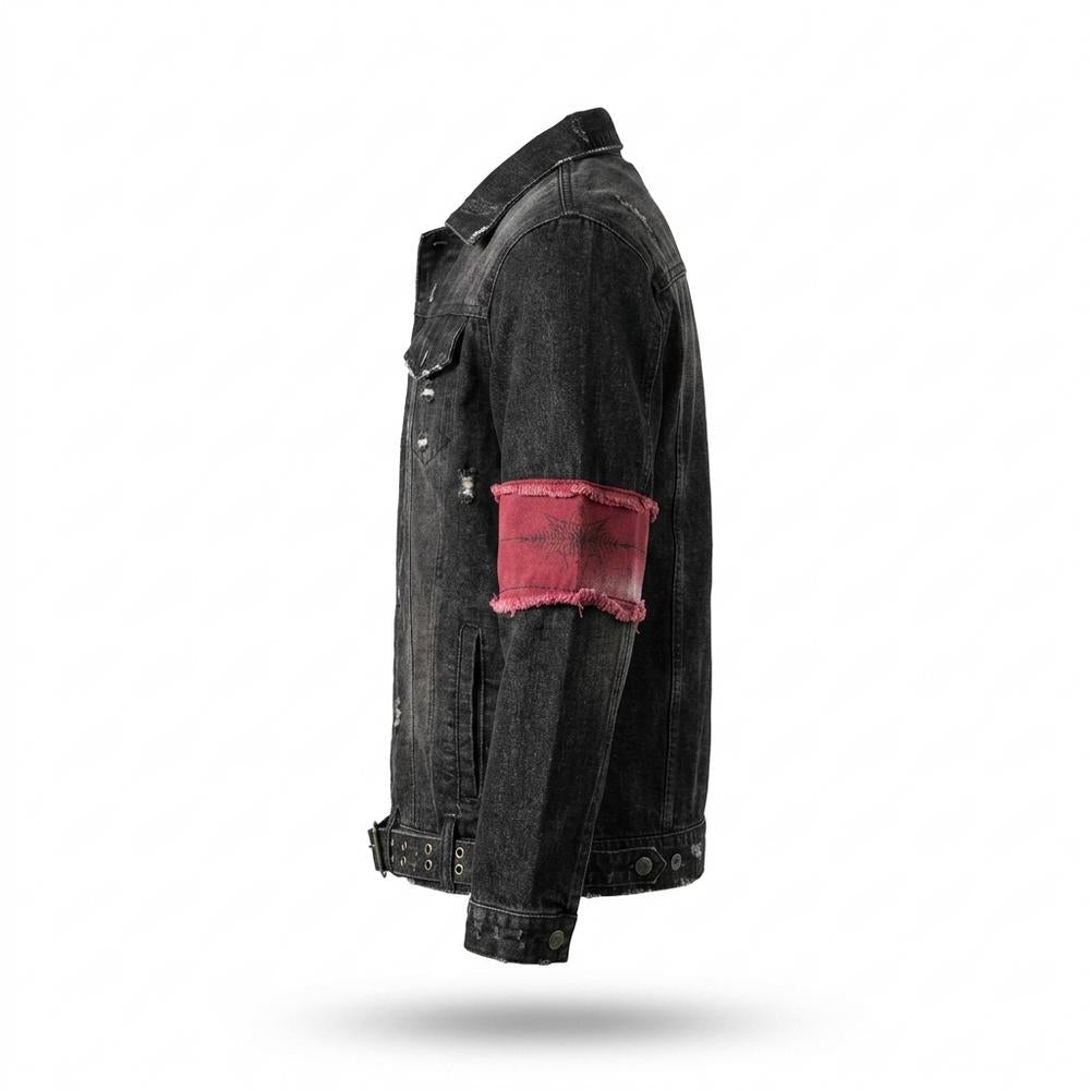 Mens Outlet House - Notor | Washed Belted Denim Jacket Men
