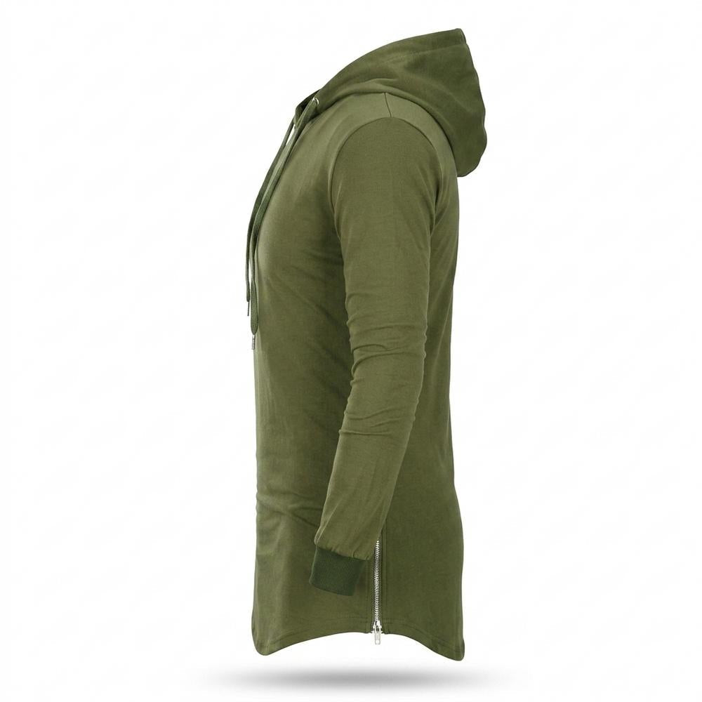 Mens Outlet House - Sevin | Longline Side-Zip Hoodie Men