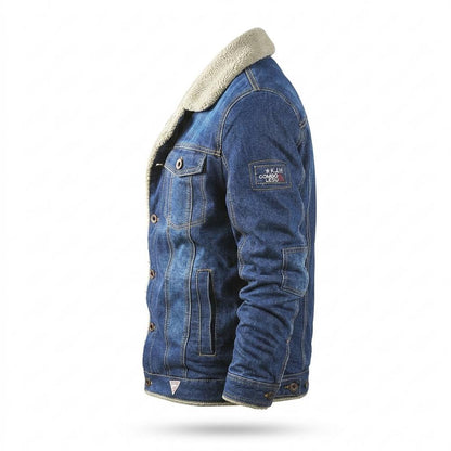 Mens Outlet House - Vesan | Lined Washed Denim Jacket Men