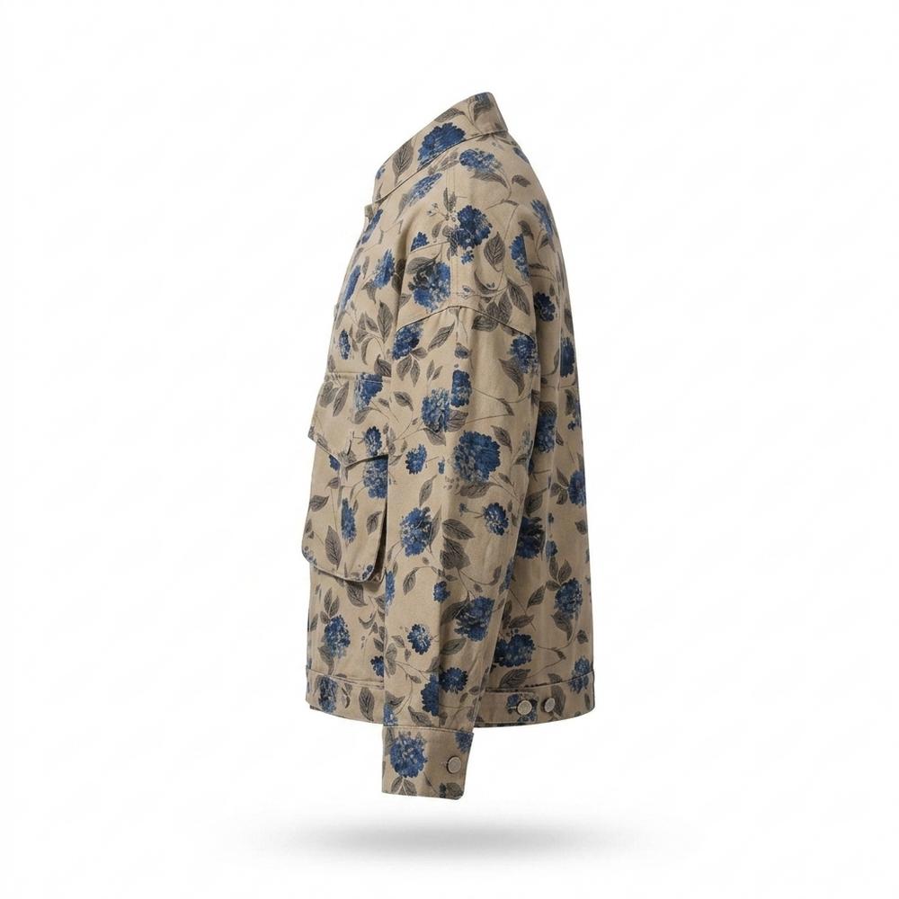 Mens Outlet House - Sevar | Floral-Print Button-Up Jacket Unisex