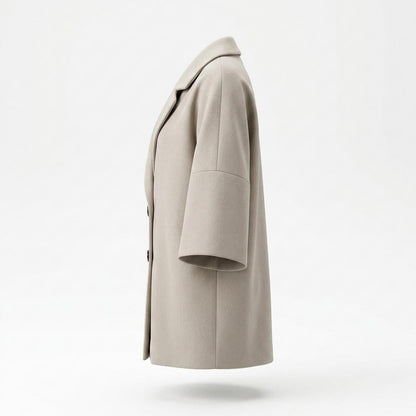 Mens Outlet House - Tilom | Oversized Cuffed Sleeve Coat Women