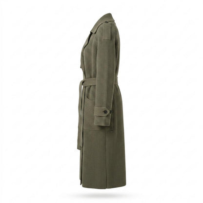 Mens Outlet House - Rasan | Rib-Knit Double-Breasted Coat Women