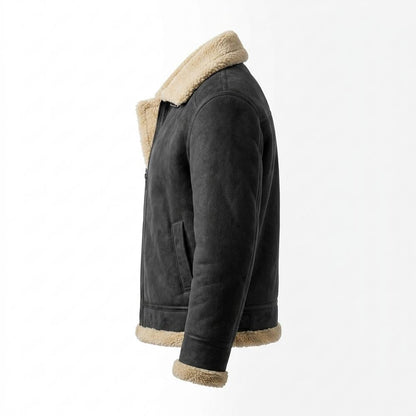 Mens Outlet House - Malom | Shearling-Lined Aviator-Style Jacket Men