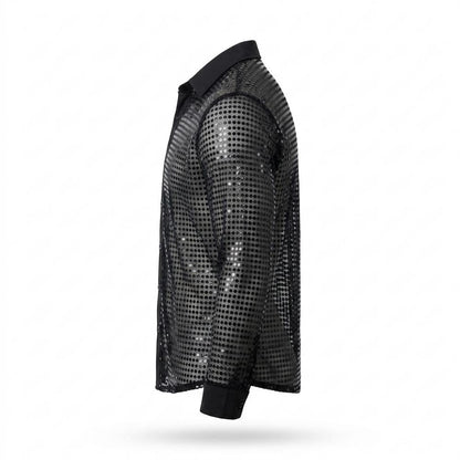 Mens Outlet House - Canor | Sequined Sheer Shirt Men