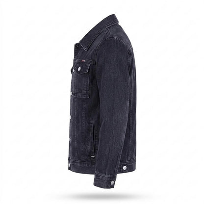 Mens Outlet House - Elral | Button-Front Washed Denim Jacket Men
