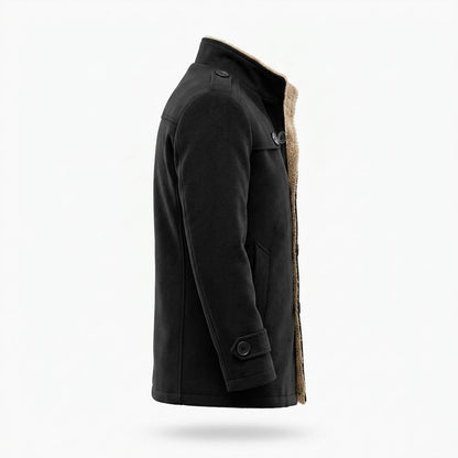 Mens Outlet House - Zasan | Sherpa-Lined Single-Breasted Coat Men