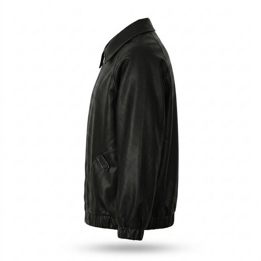 Mens Outlet House - Netal | Zip-Up Relaxed-Fit Leather Jacket Unisex