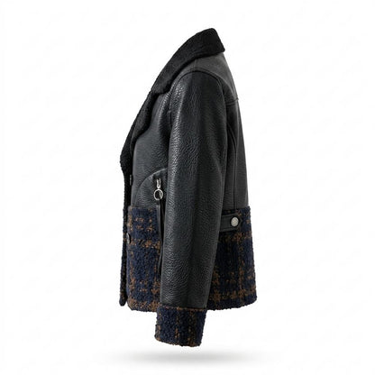 Mens Outlet House - Miral | Mixed-Material Double-Breasted Jacket Women
