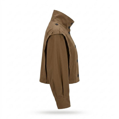 Mens Outlet House - Eofuv | High-Neck Cropped Jacket Women