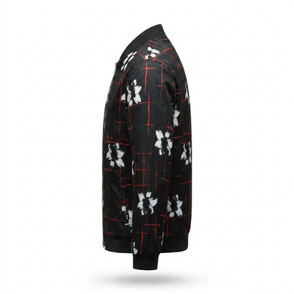 Mens Outlet House - Lyver | Floral Print Zip-Up Jacket Men