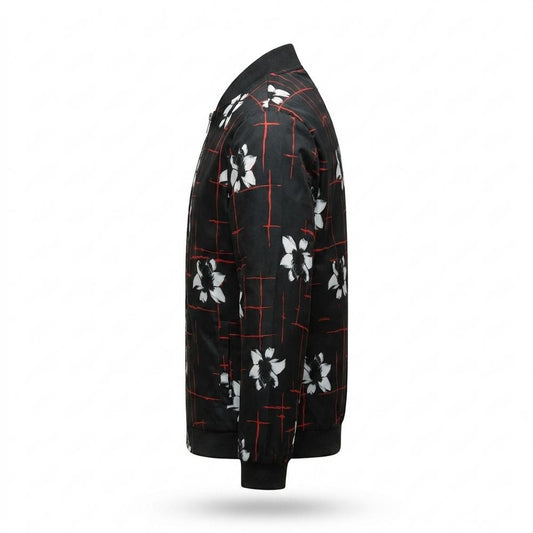 Mens Outlet House - Lyver | Floral Print Zip-Up Jacket Men