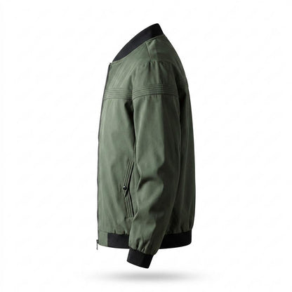 Mens Outlet House - Lubev | Zip-Up Ribbed-Trim Jacket Men