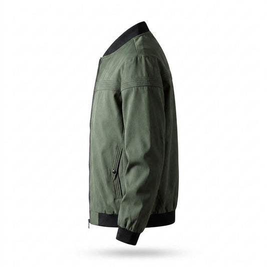 Mens Outlet House - Lubev | Zip-Up Ribbed-Trim Jacket Men