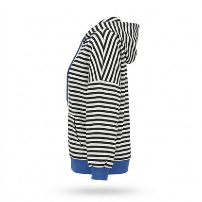 Mens Outlet House - Yoken | Striped Zip-Up Hoodie Women