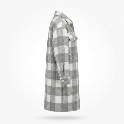 Mens Outlet House - Tahal | Plaid Longline Coat Women