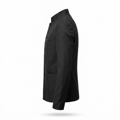 Mens Outlet House - Zalan | Mandarin Collar Slim Fit Blazer Men