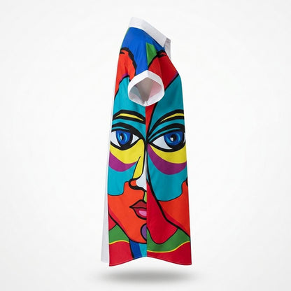 Mens Outlet House - Nelin | Abstract-Print Button-Down Shirt Dress Women