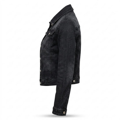 Mens Outlet House - Seken | Button-Front Washed Denim Jacket Women