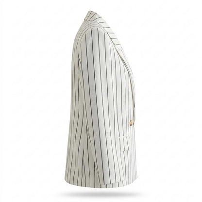 Mens Outlet House - Vasil | Striped Double-Breasted Blazer Women